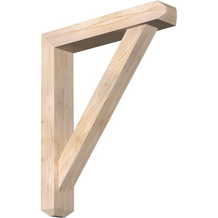 Ekena Millwork Traditional Craftsman Smooth Bracket w/ Offset Brace, Douglas Fir, 5 1/2"W x 30"D x 36"H BKT0604X30X36TRA04SDF